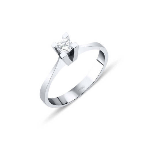 0,19 Karat Tektaş Pırlanta Yüzük - 