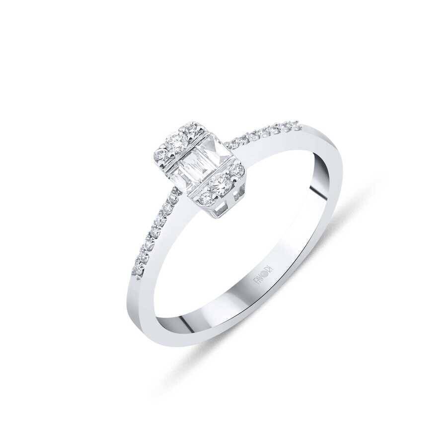 31 Karat Baget Pırlanta Yüzük - 1