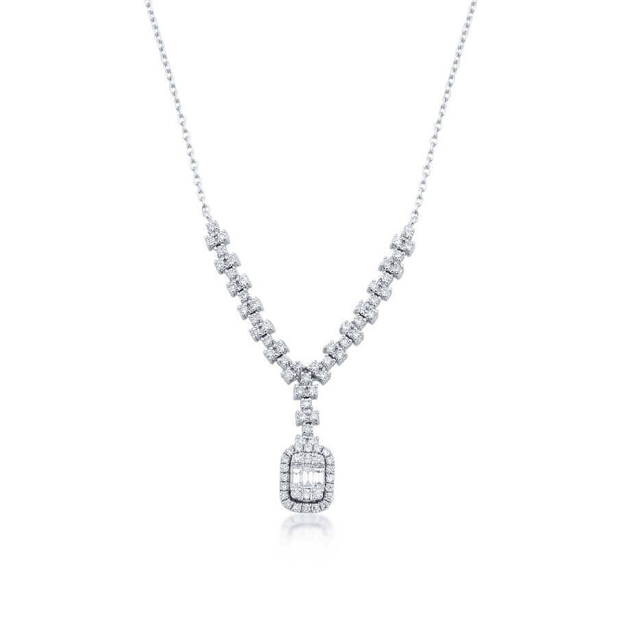 55 Karat Baget Pırlanta Kolye - 1