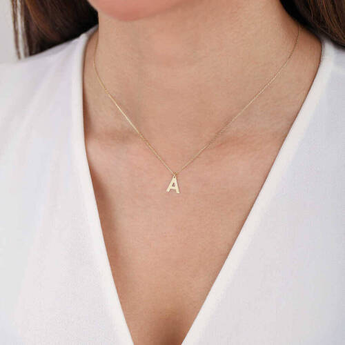 A Harfi Altın Kolye - (1)