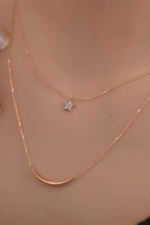 Altın Gece Gündüz Kolye - 1