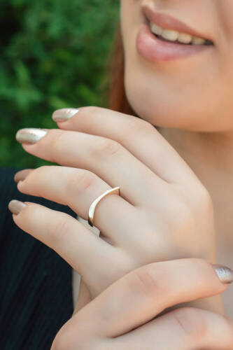 Asimetrik Altın Yüzük - 