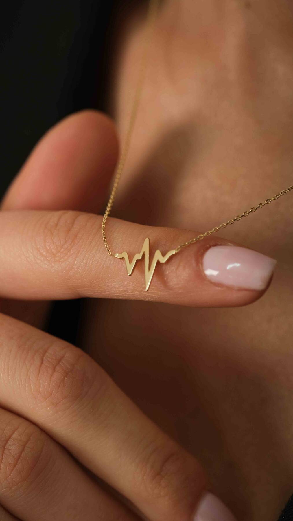 Aşkın Ritmi Altın Kolye - 3