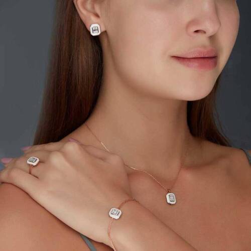 Baget Pırlanta Küpe - (1)