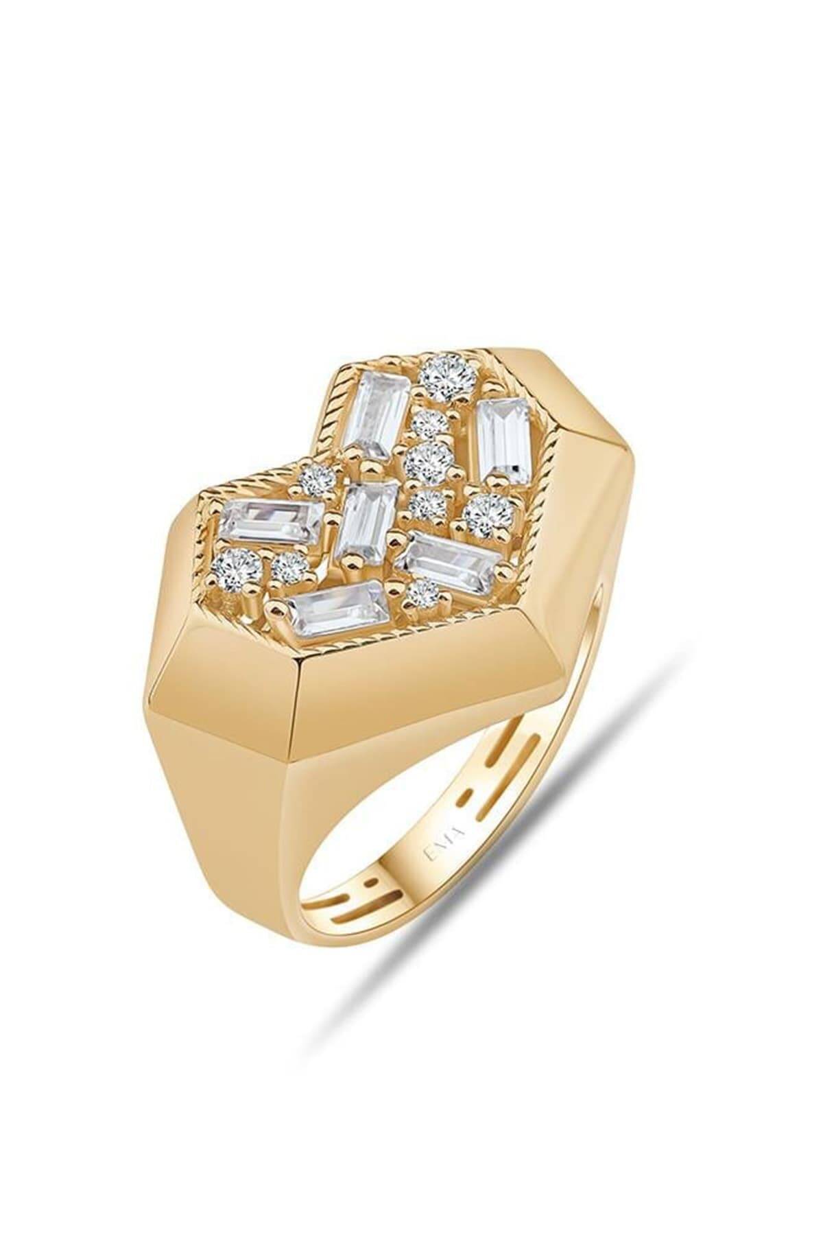 Baget Taşlı Kalp Yüzük - 1