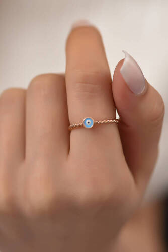 Burgu Mine Göz Altın Yüzük - 