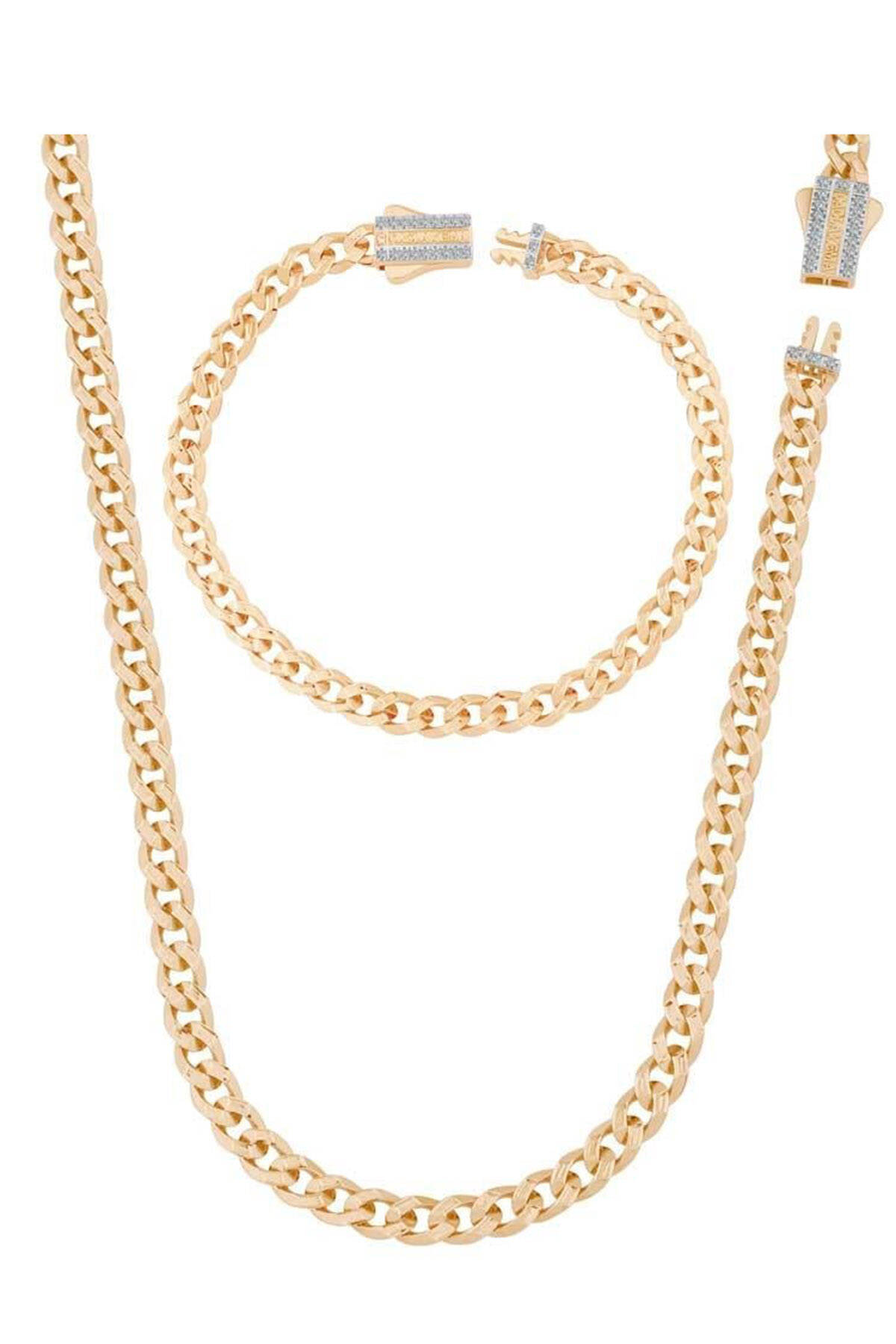 Çağla Ema 5 mm Altın Kalemli Gurmet Zincir - 3