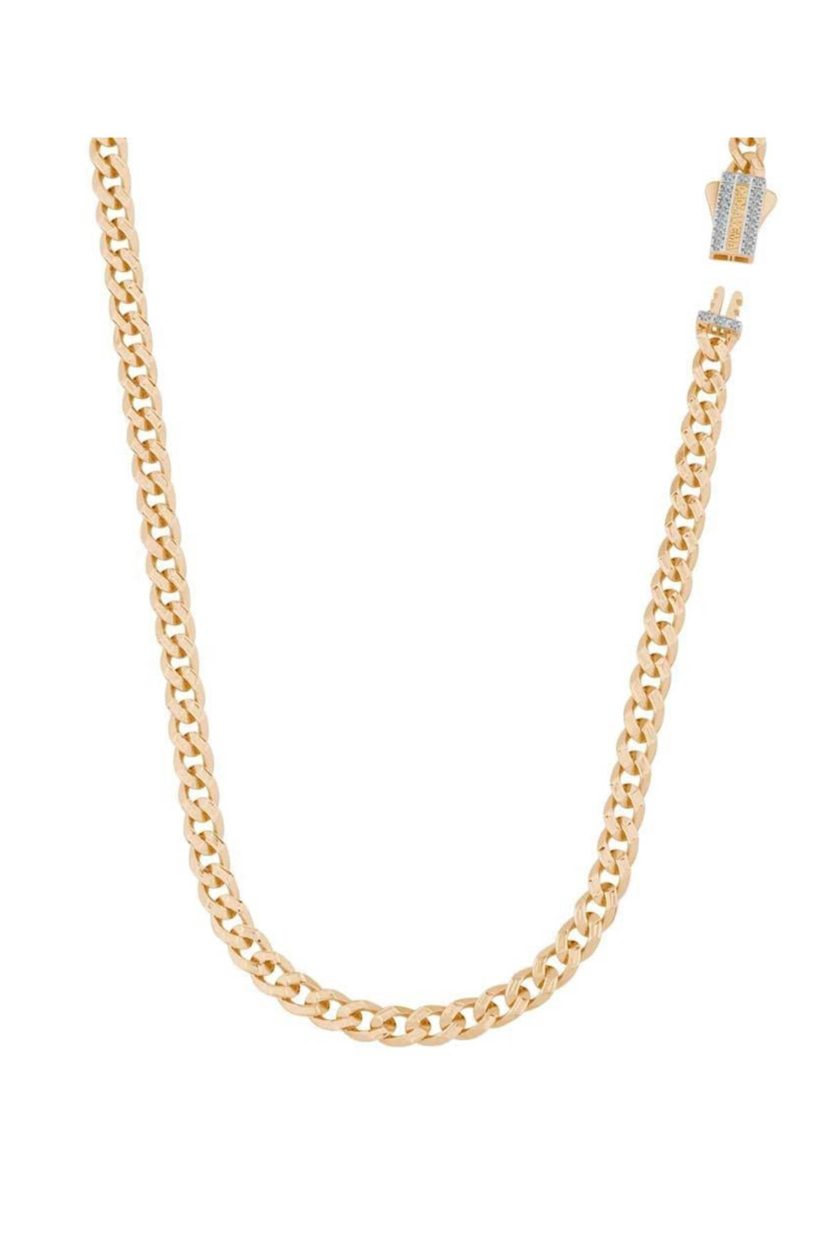 Çağla Ema 5 mm Altın Kalemli Gurmet Zincir - 