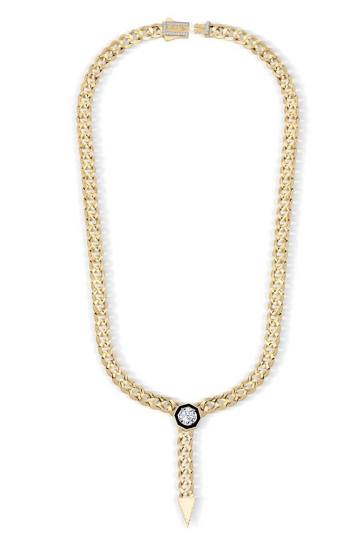 Çağla Ema 7mm Taşlı Altın Gurmet Kolye - 1