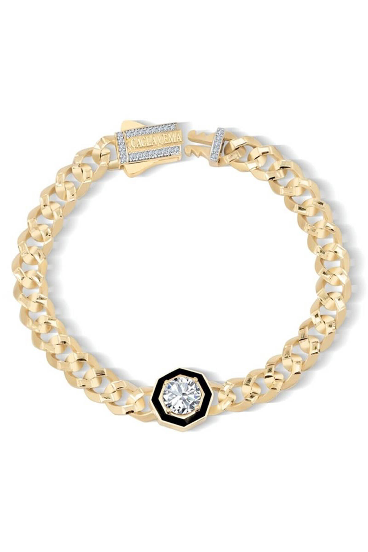 Çağla Ema 7mm Taşlı Altın Gurmet Kolye - 3