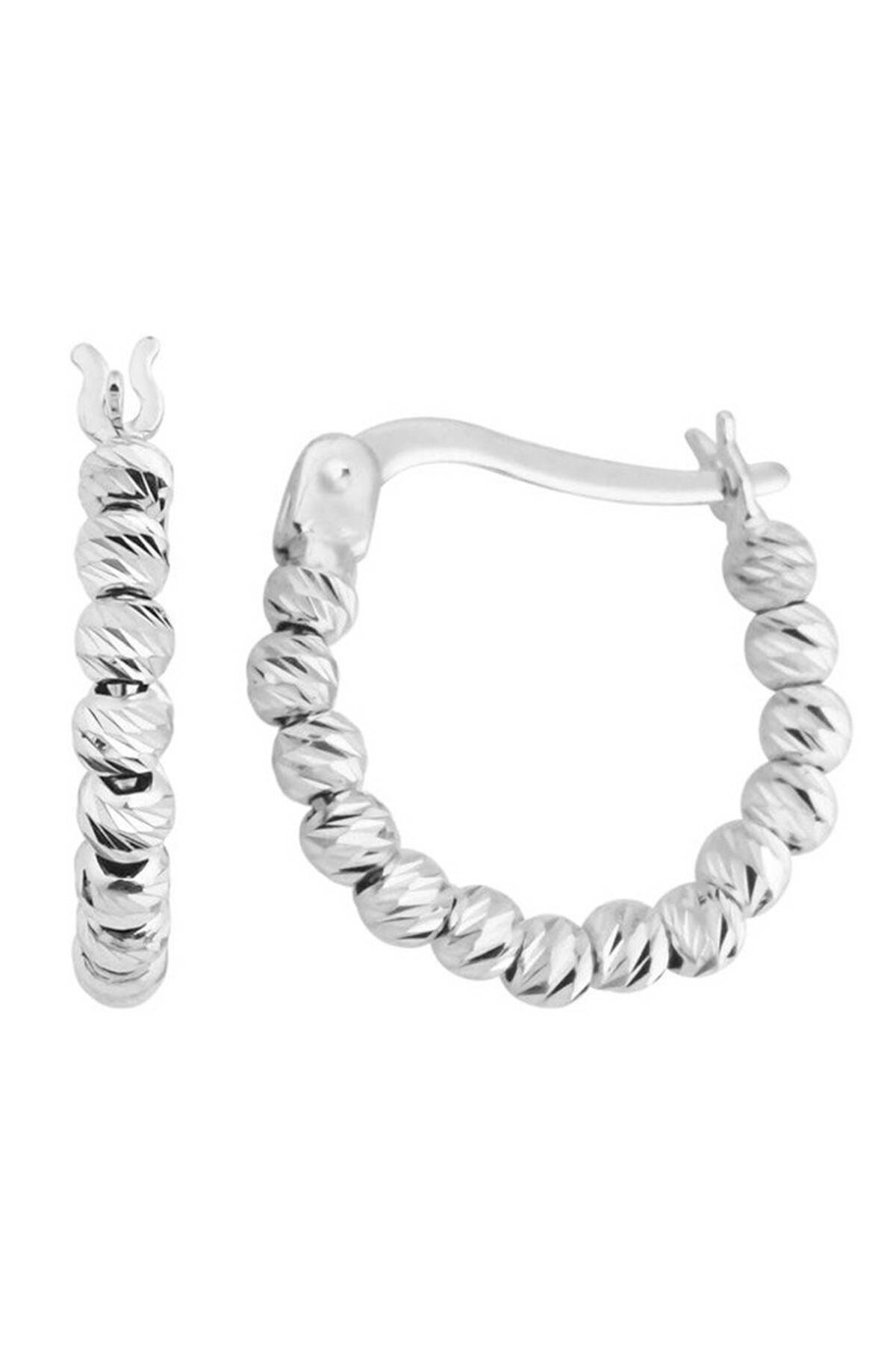 Çağla Ema Altın Dorika Top Halka Küpe - 3