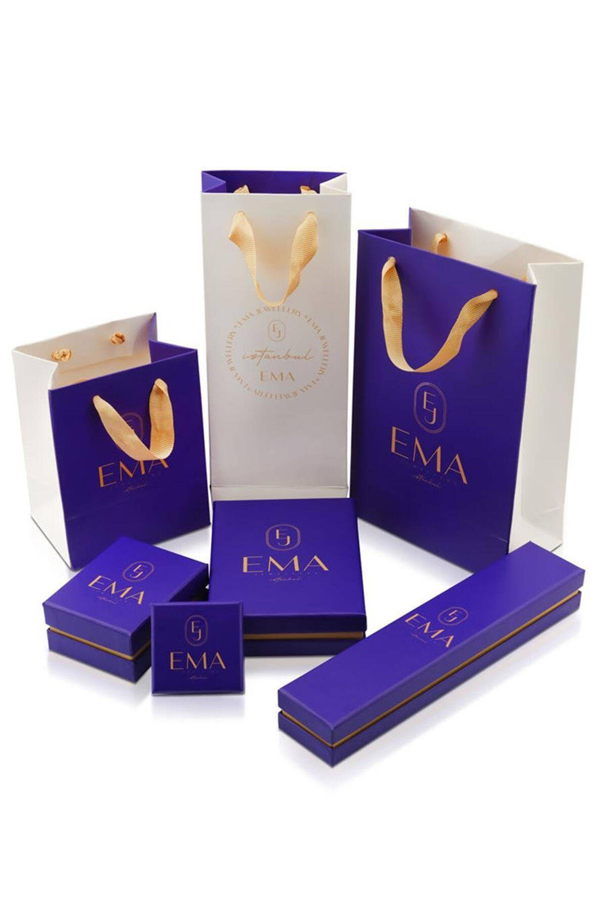 Çağla Ema Anka Kuşu Altın Küpe - 3