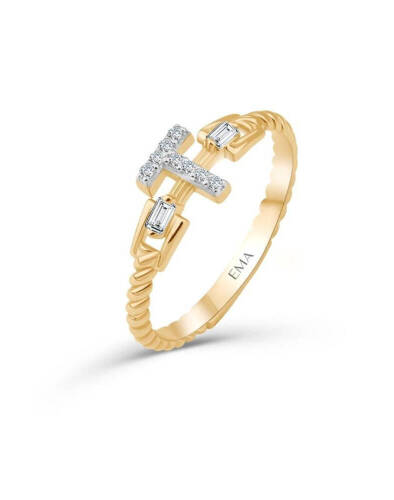 Çağla Ema Harf Yüzük - (1)