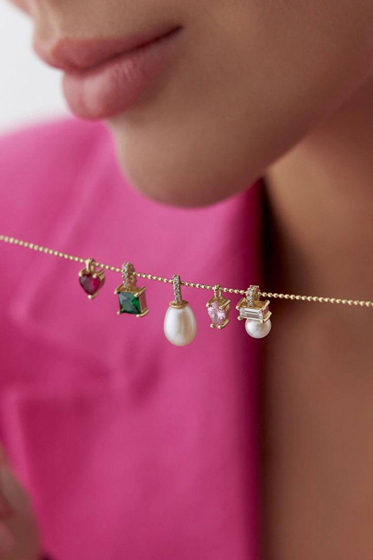 Çağla Ema İnci Altın Kolye - 3