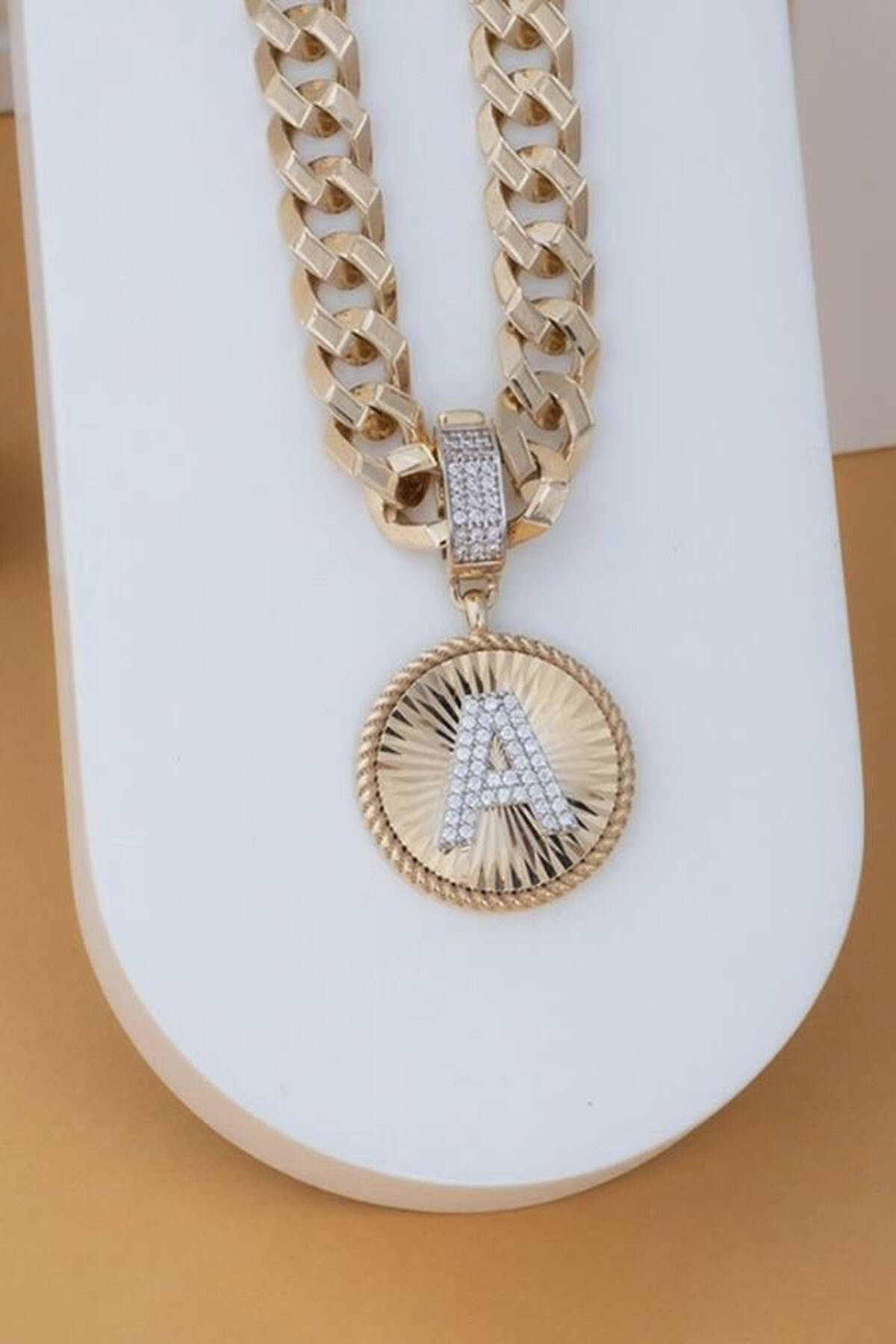 Çağla Ema Kalemli Harf Kolye Ucu Charm - 5