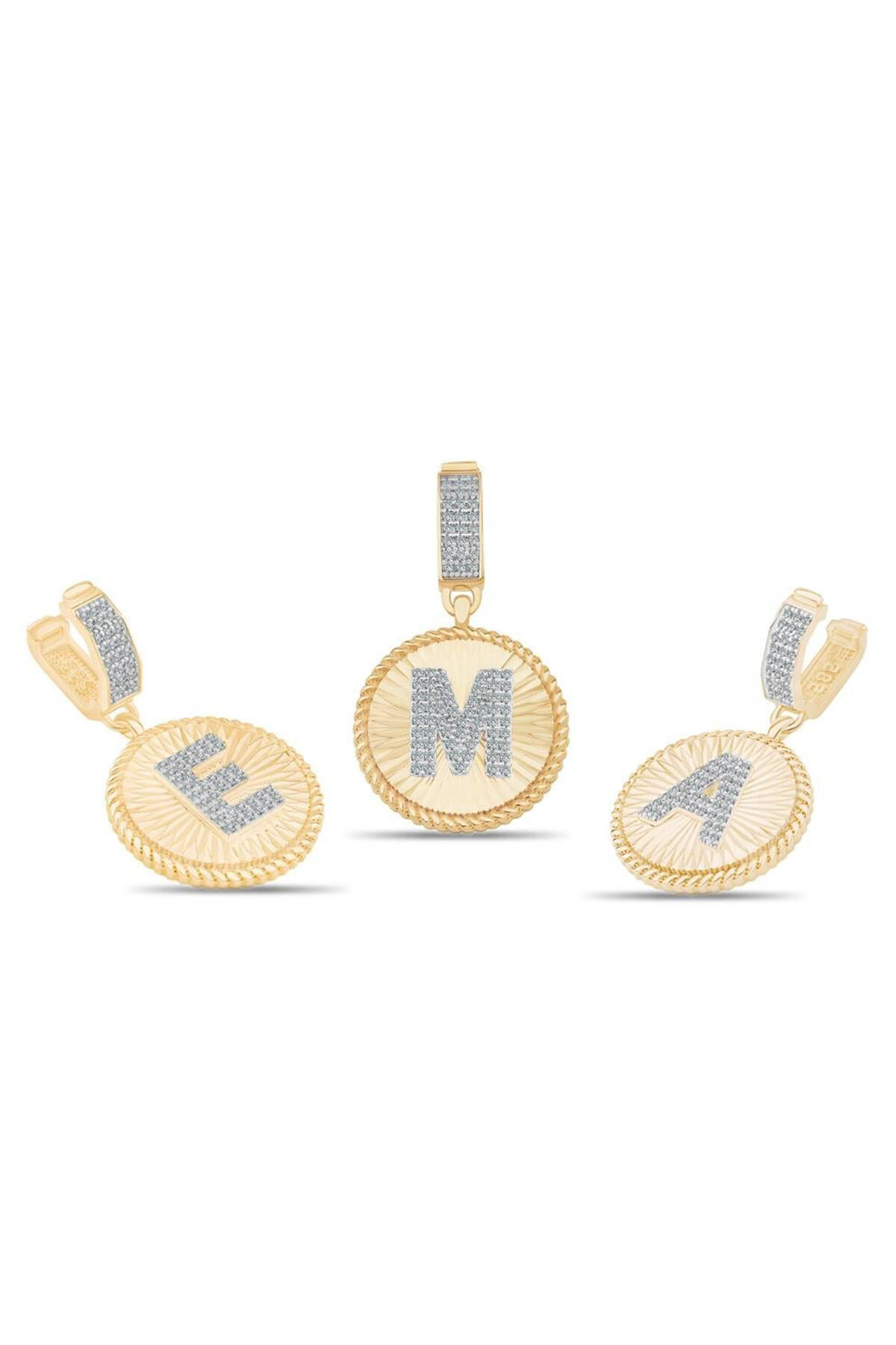 Çağla Ema Kalemli Harf Kolye Ucu Charm - 1