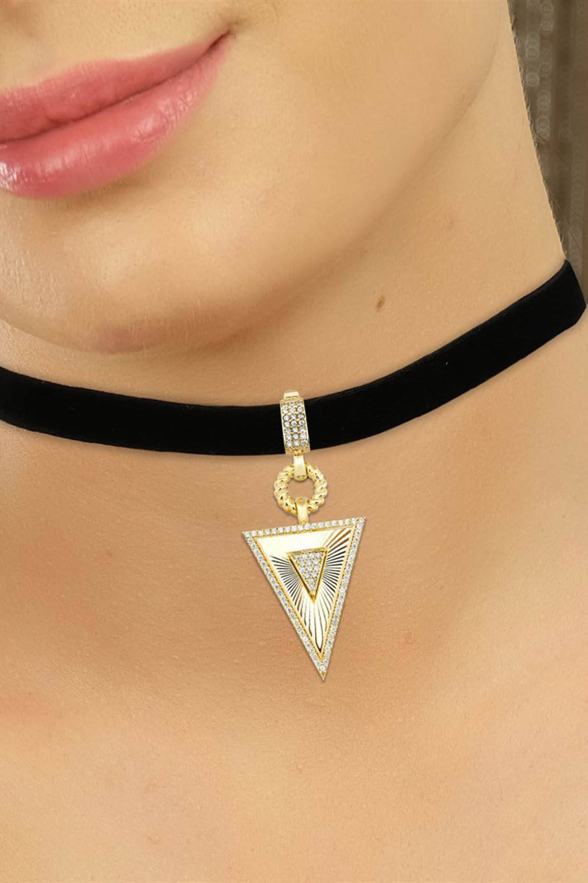 Çağla Ema Kalemli Piramit Kolye Ucu Charm - 4