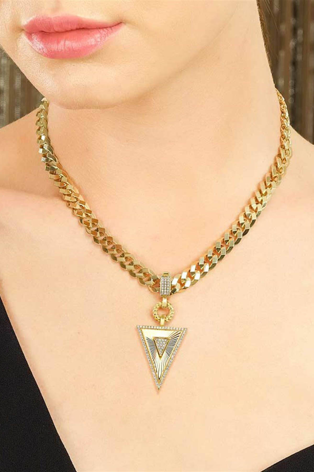 Çağla Ema Kalemli Piramit Kolye Ucu Charm - 3