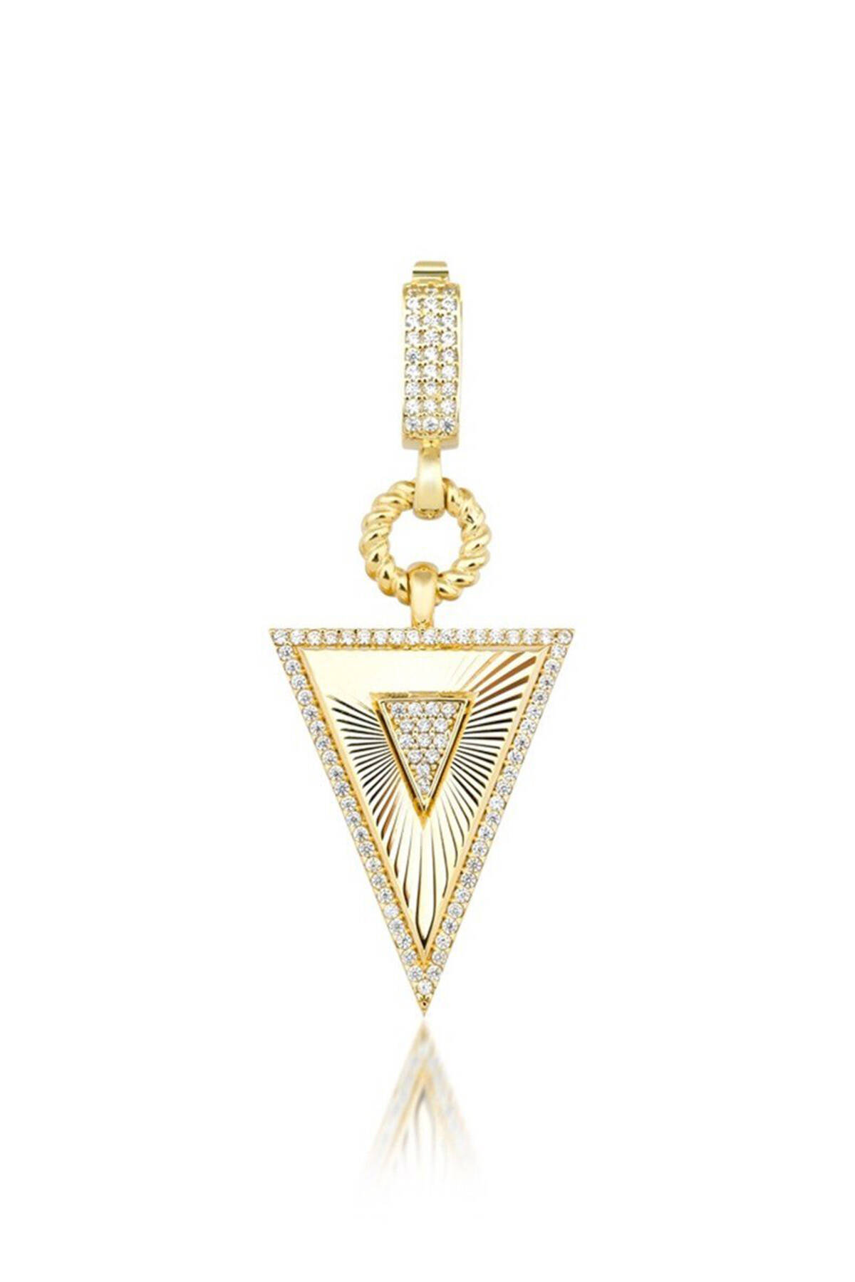 Çağla Ema Kalemli Piramit Kolye Ucu Charm - 