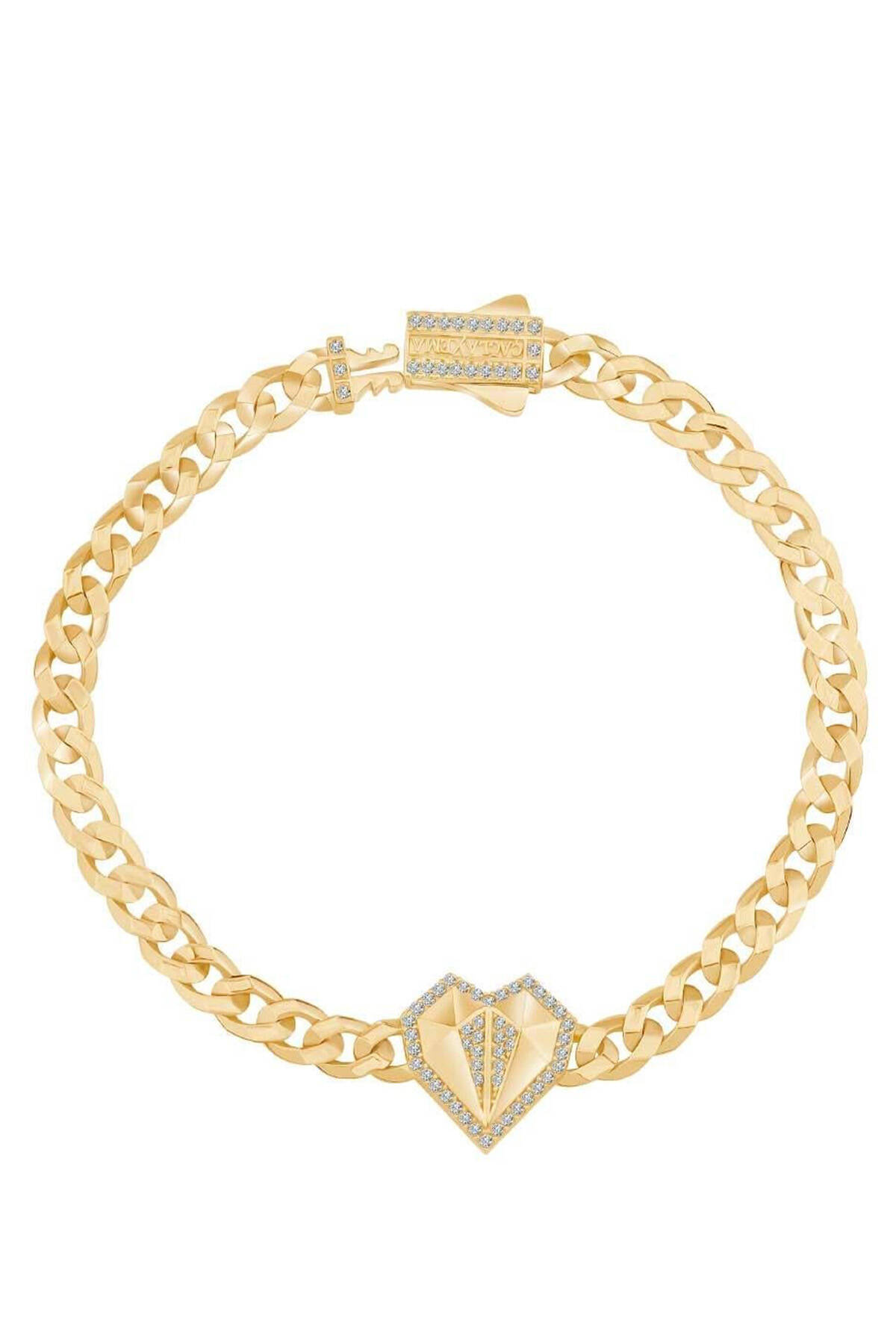 Çağla Ema Taşlı Kalp Gurmet Bileklik - 