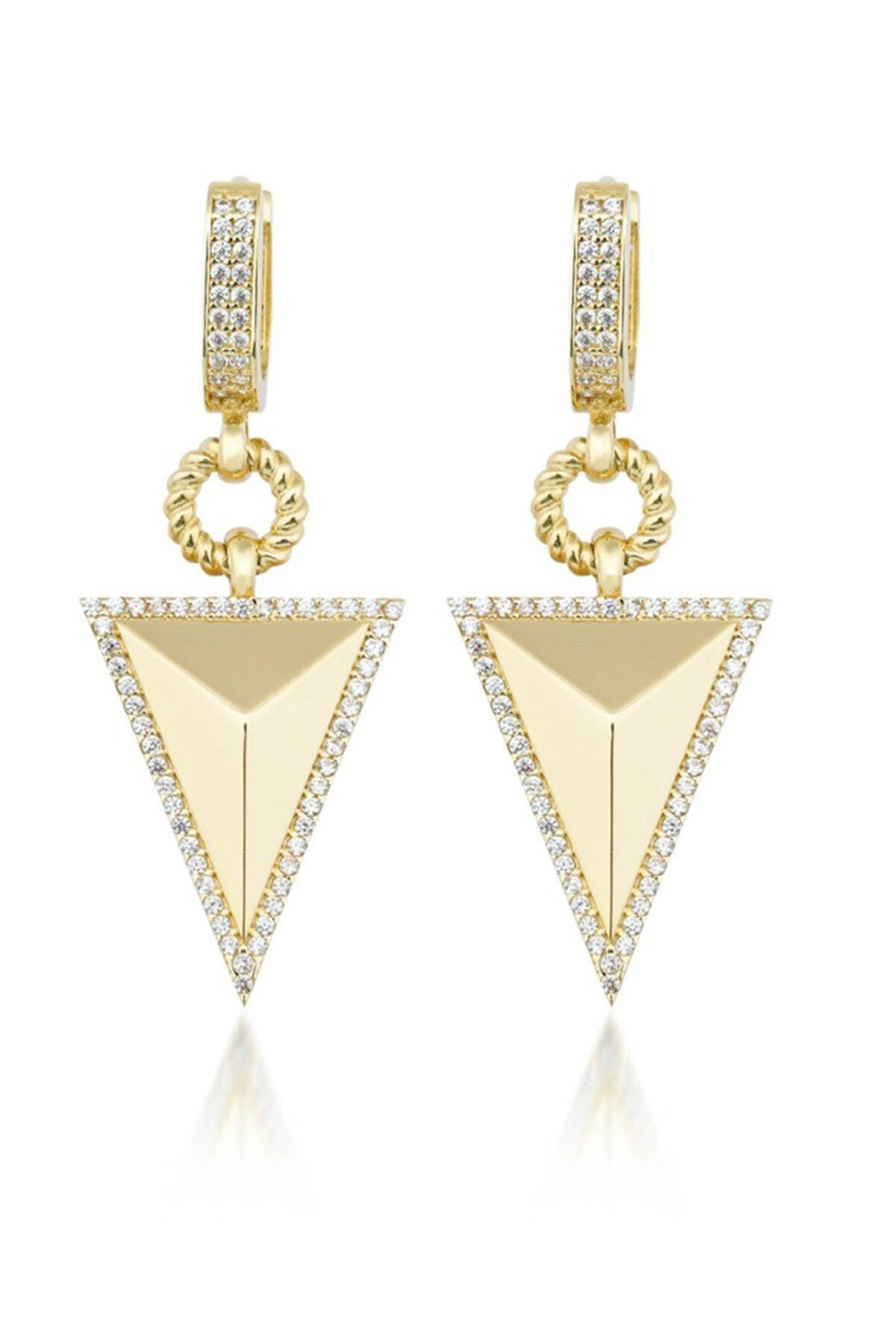 Çağla Ema Taşlı Pramit Küpe - 1