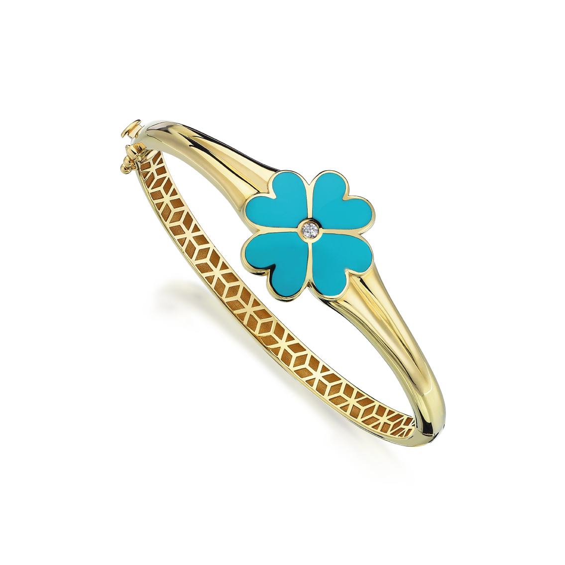 Cetaş Turkuaz Mineli Altın Kelepçe - 