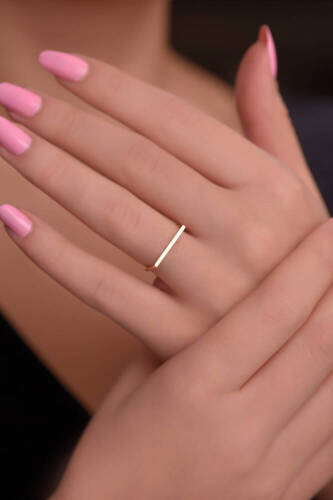 Çizgi Altın Yüzük - 