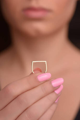 Çizgi Altın Yüzük - (1)