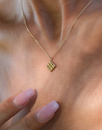 Damalı Karo Kolye - 