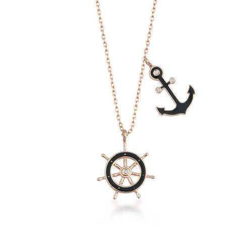 Dümen Çapa Pırlanta Kolye - 