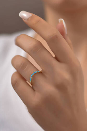 Firuze Yay Altın Yüzük - 