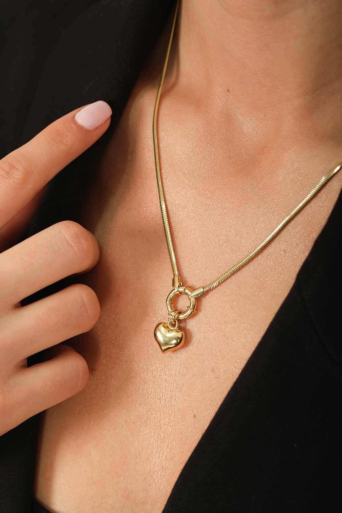 Gemici Kilit Kalp Kolye - 2