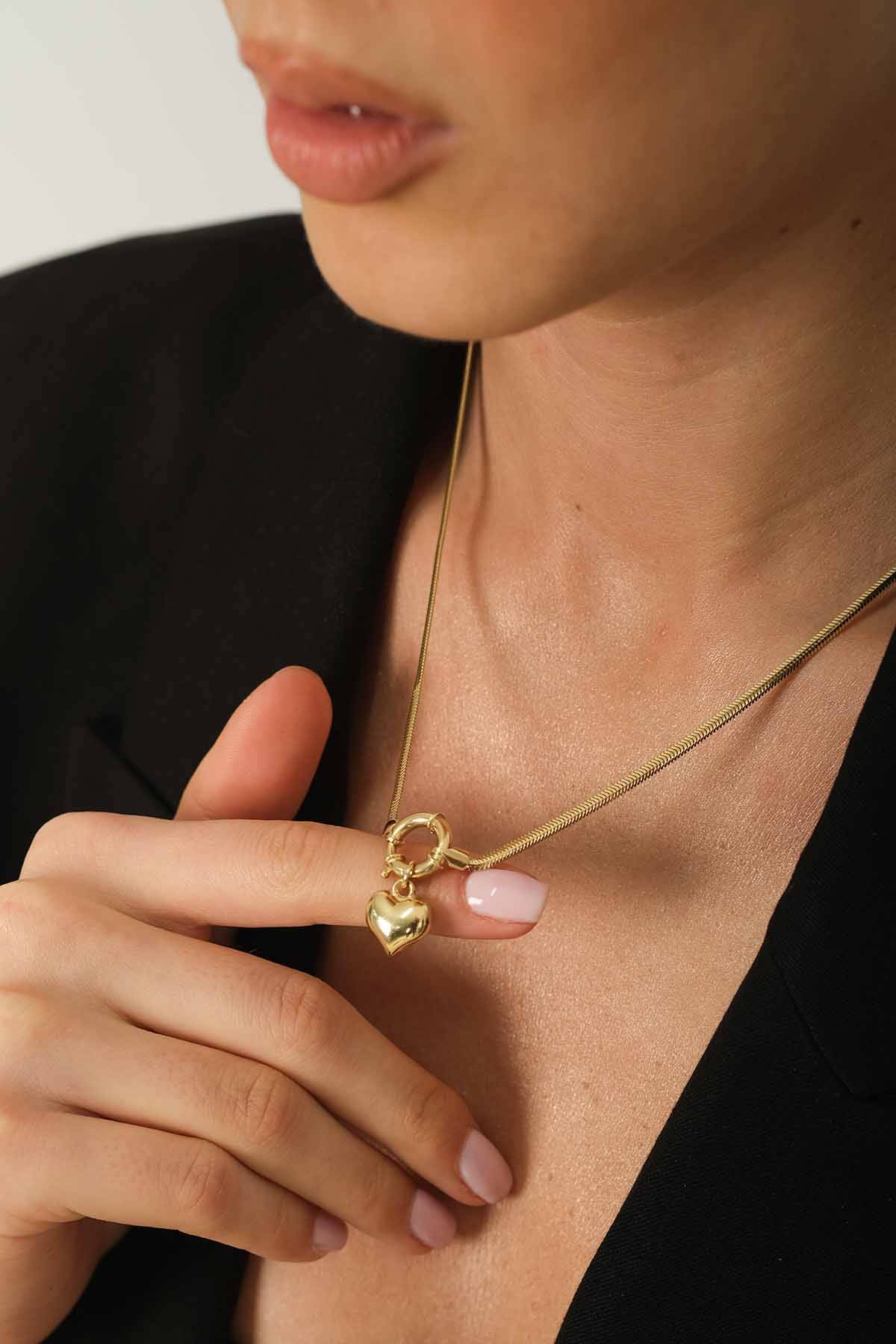 Gemici Kilit Kalp Kolye - 3