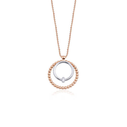 Halka Pırlanta Kolye - 