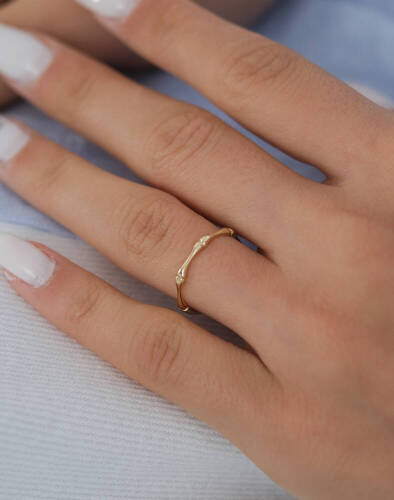 İnce Kemik Yüzük - 