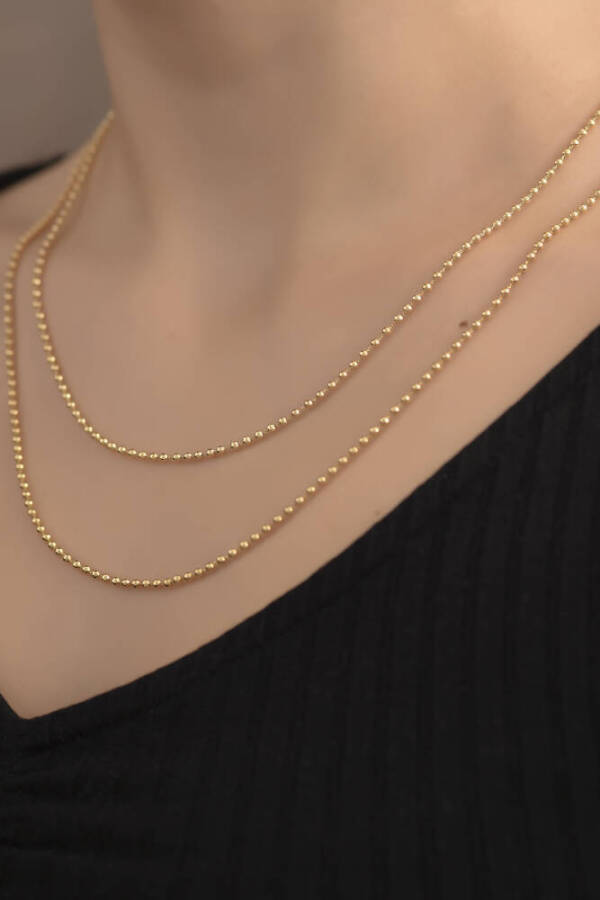İnce Top Top Altın Zincir - 1