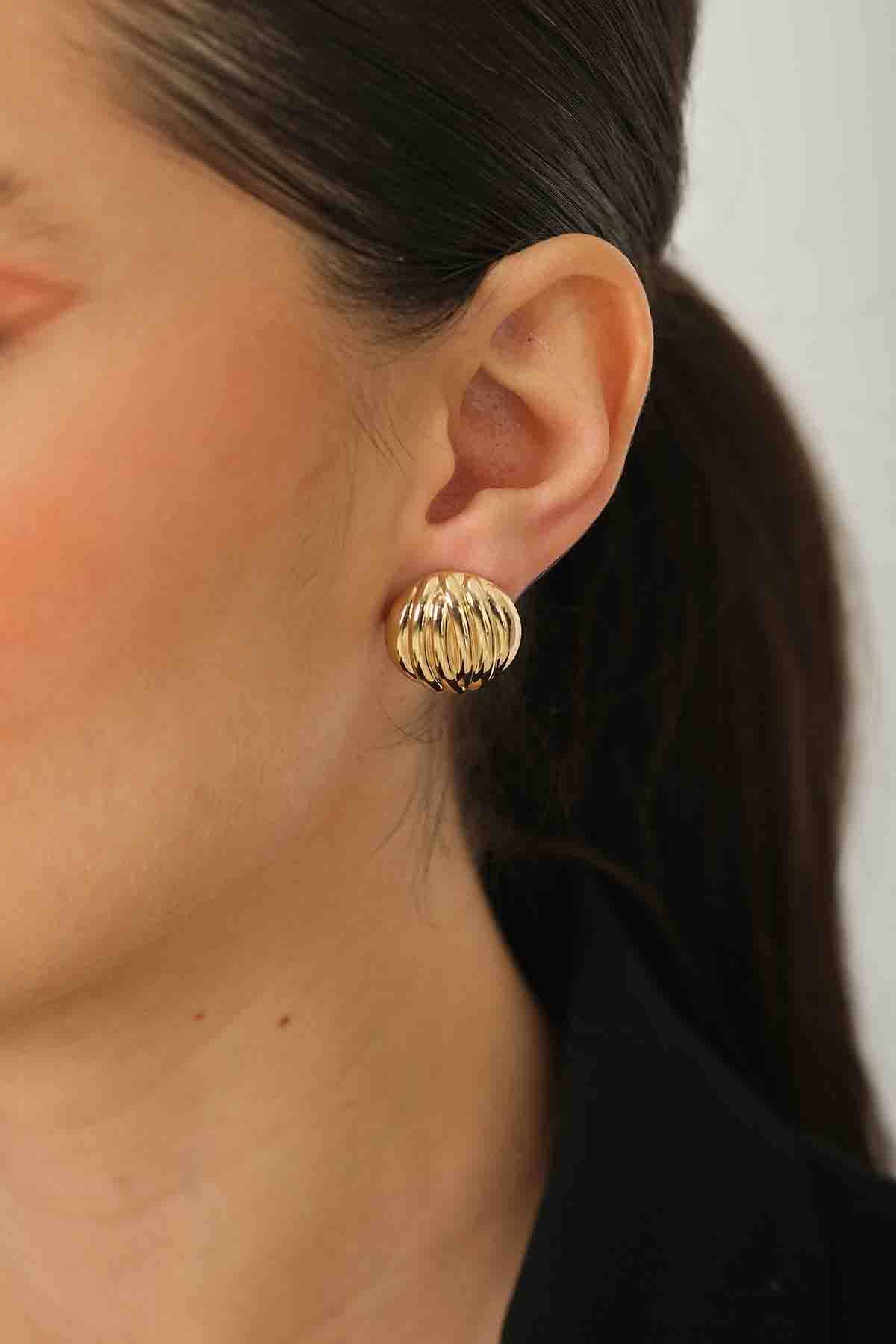 İtalyan Düğme Küpe - 2