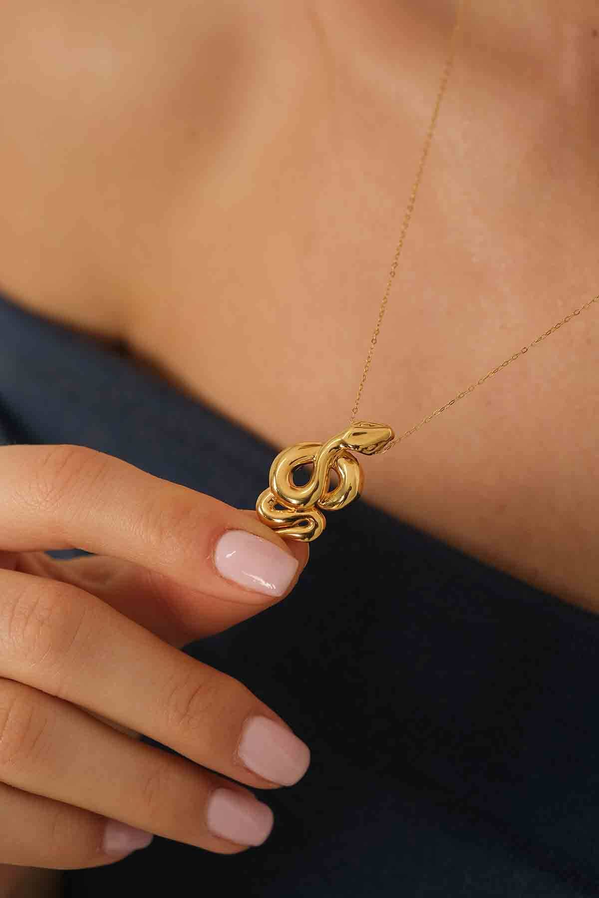 İtalyan Yılan Kolye - 2