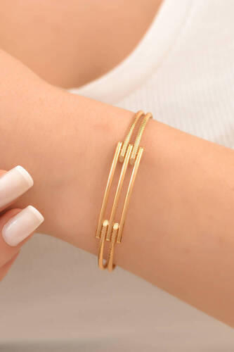 Kaburga Üçlü Altın Kelepçe - 