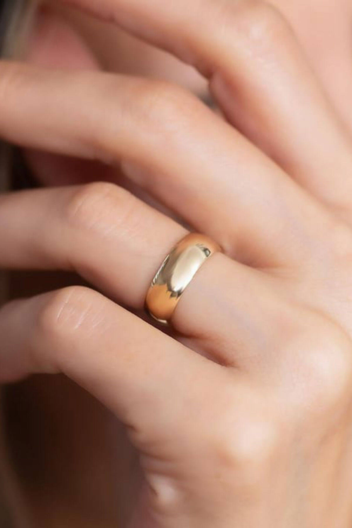 Kadın 6mm Klasik Bombeli 14 Ayar Alyans - 1