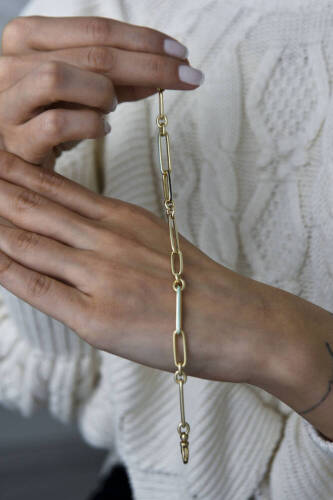 Kadın Cetaş Altın Mineli Ataç Bileklik - 