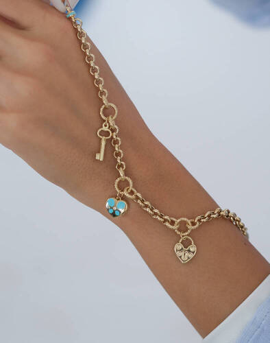 Kadın Cetaş Sallantılı Eterna Altın Bileklik - 