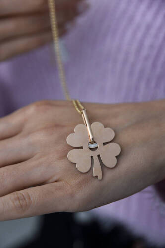 Kadın Cetaş Yonca Kolye - 