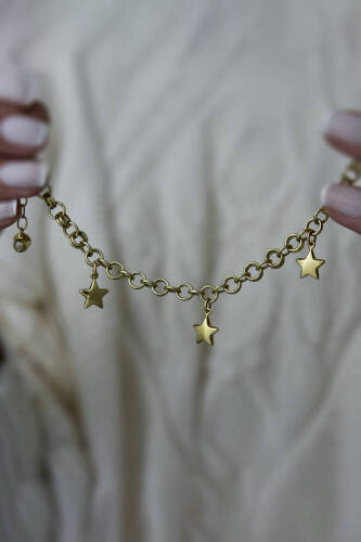 Kadın Yıldızlı Altın Şans Bileklik - 