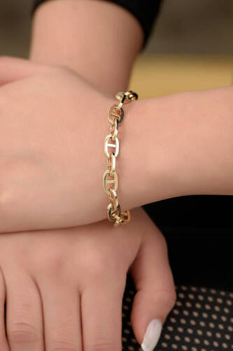 Kahve Çekirdeği Altın Bileklik - 