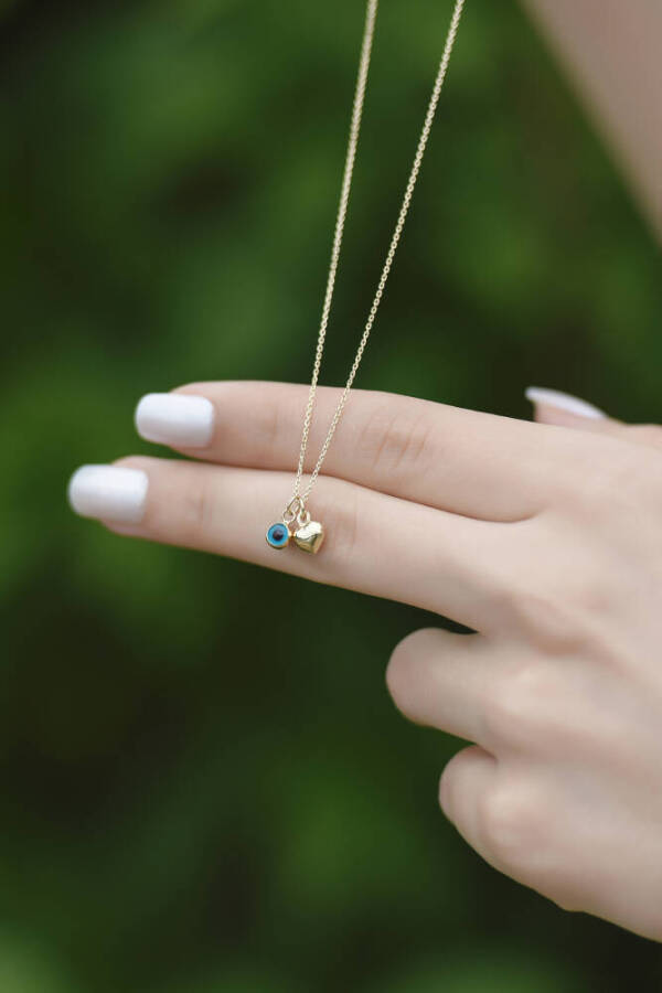 Kalp Gözü Altın Kolye - 1