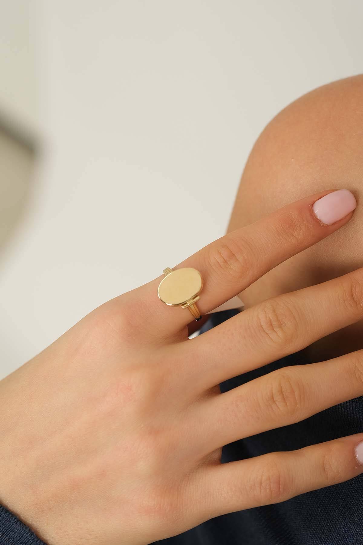 Kapaklı Oval Yüzük - (1)