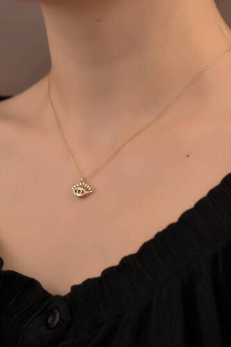 Kirpik Altın Kolye - 