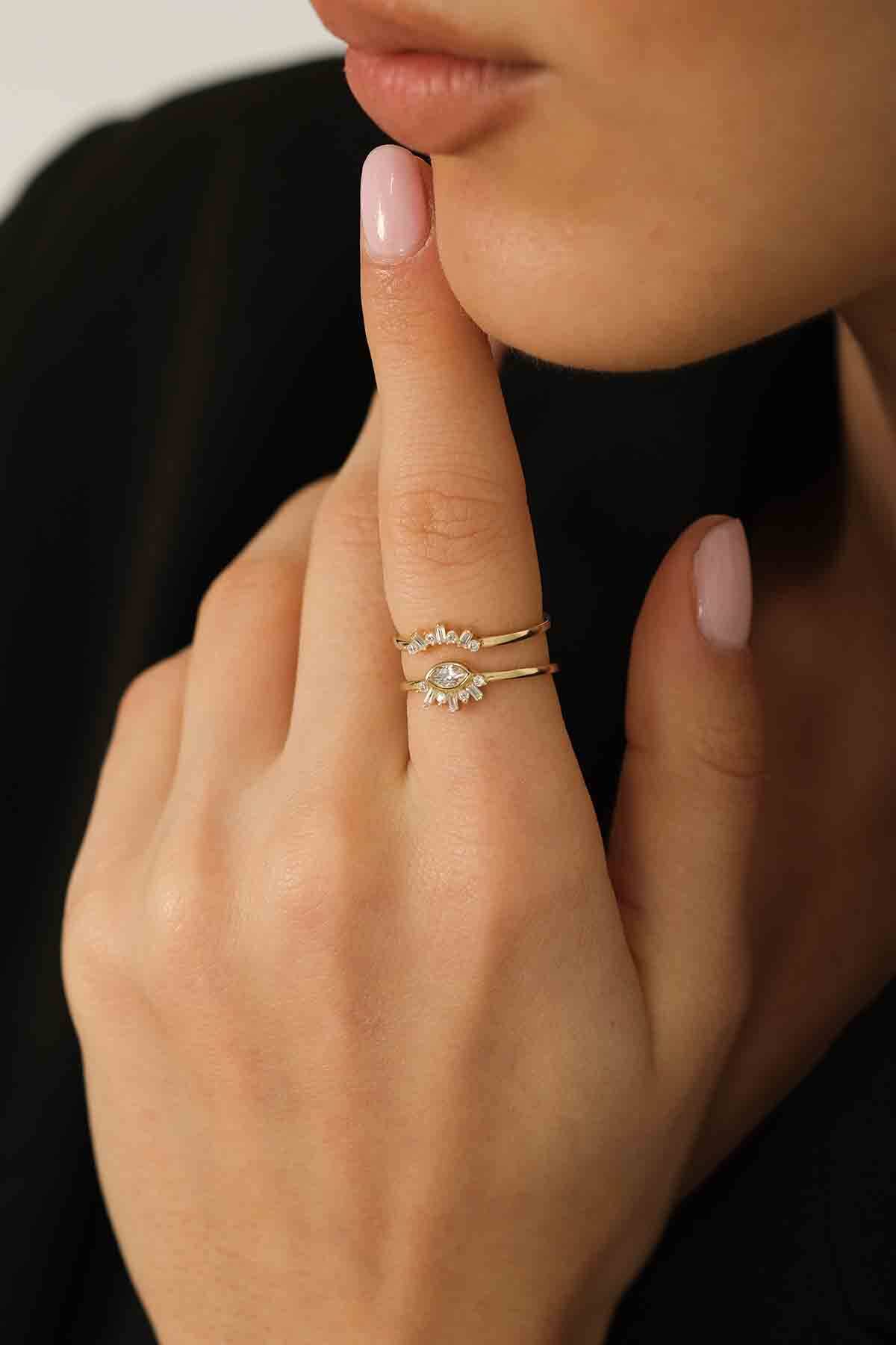 Kirpik Göz Kombin Yüzük - 