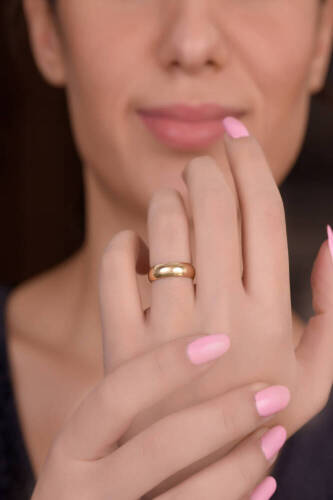 Klasik Bombeli 5mm Alyans - 